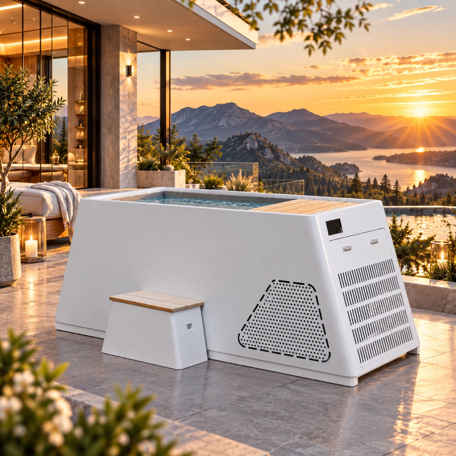 Cold Plunge Tub — 218 × 85 × 87 cm