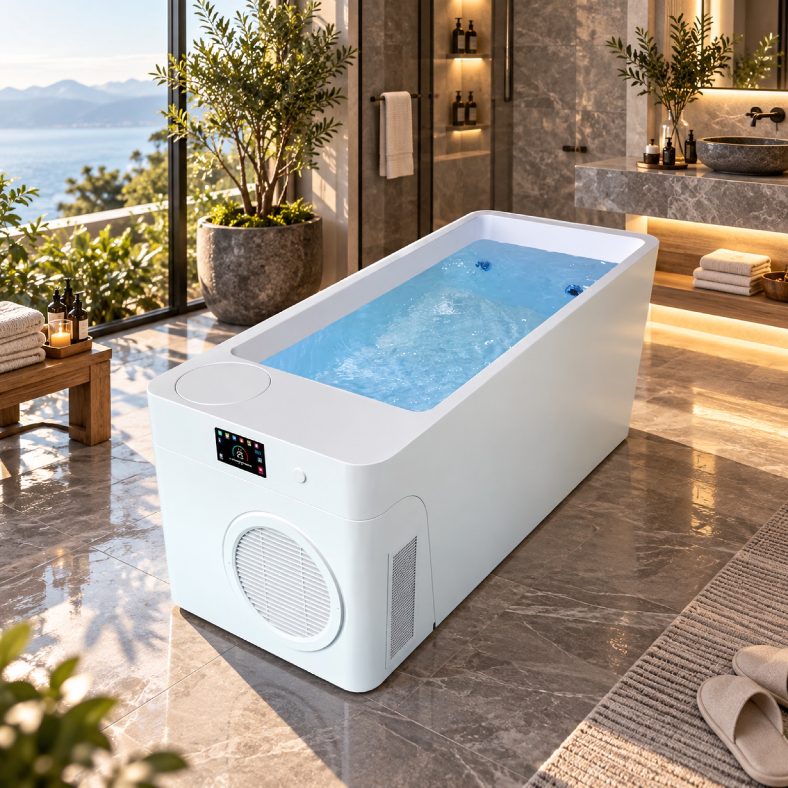 Cold Plunge Tub — 196 × 80 × 74 cm