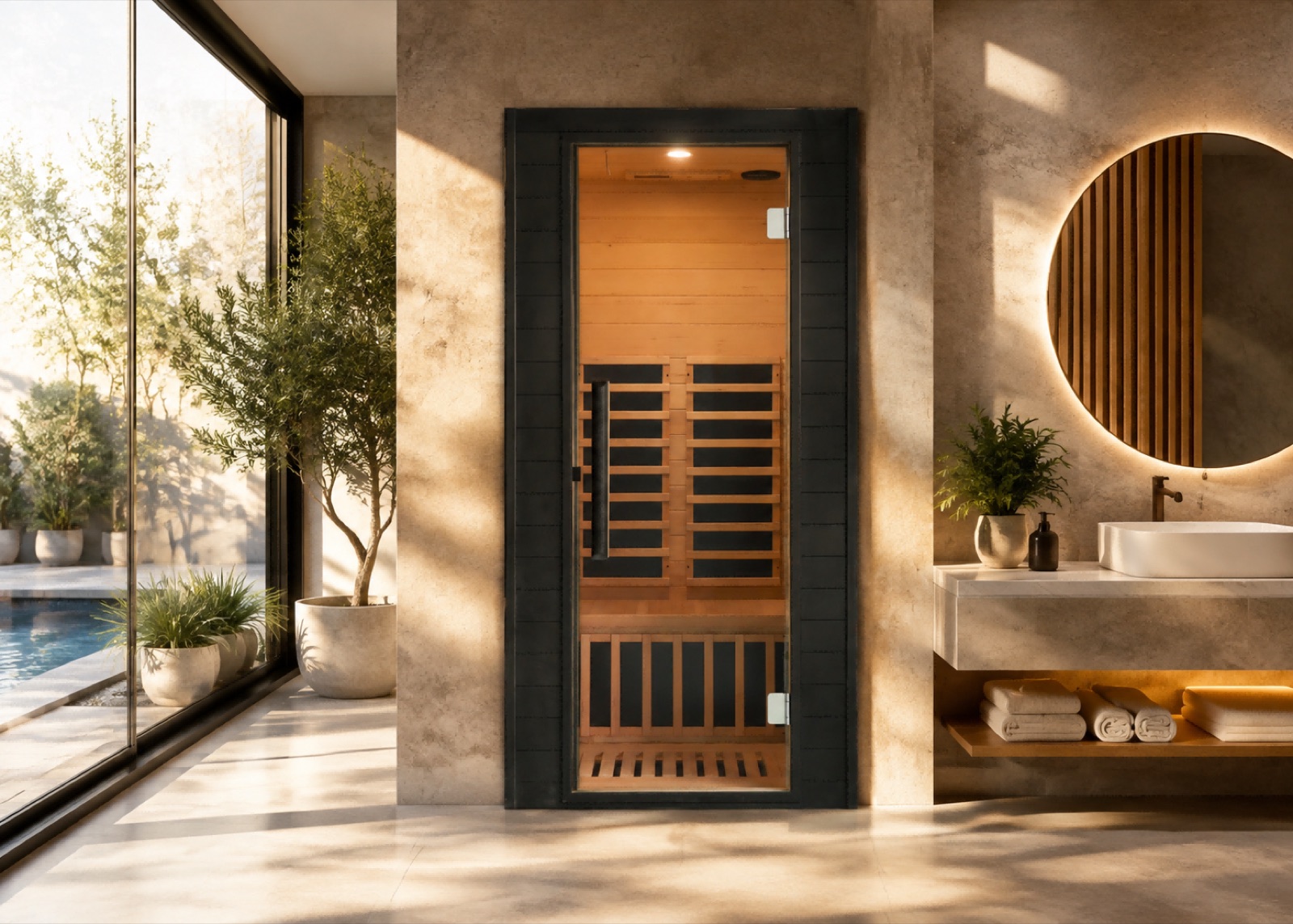 Far-Infrared Sauna — 90 × 90 × 190 cm