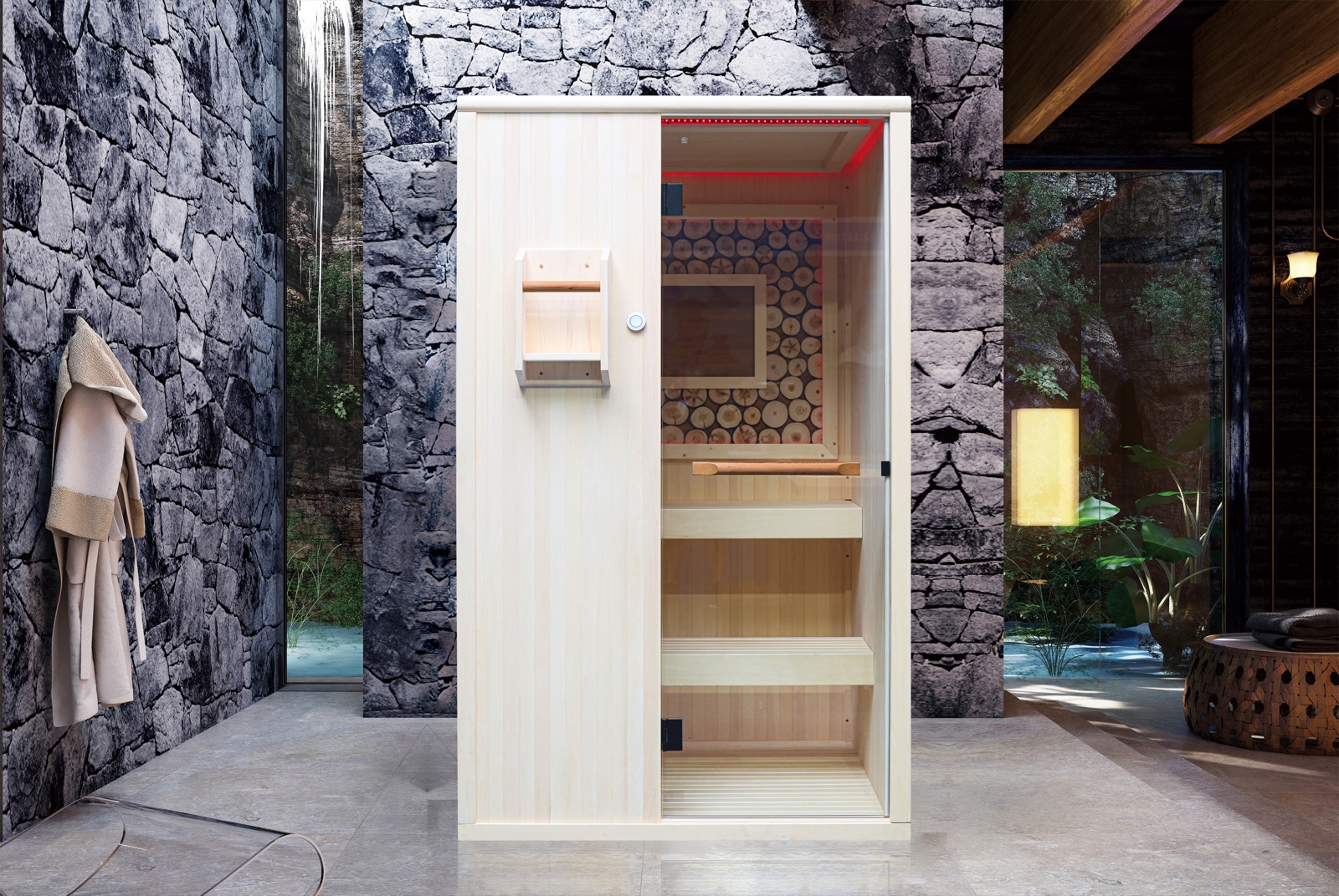 Indoor Traditional Sauna — 120 × 110 × 210 cm