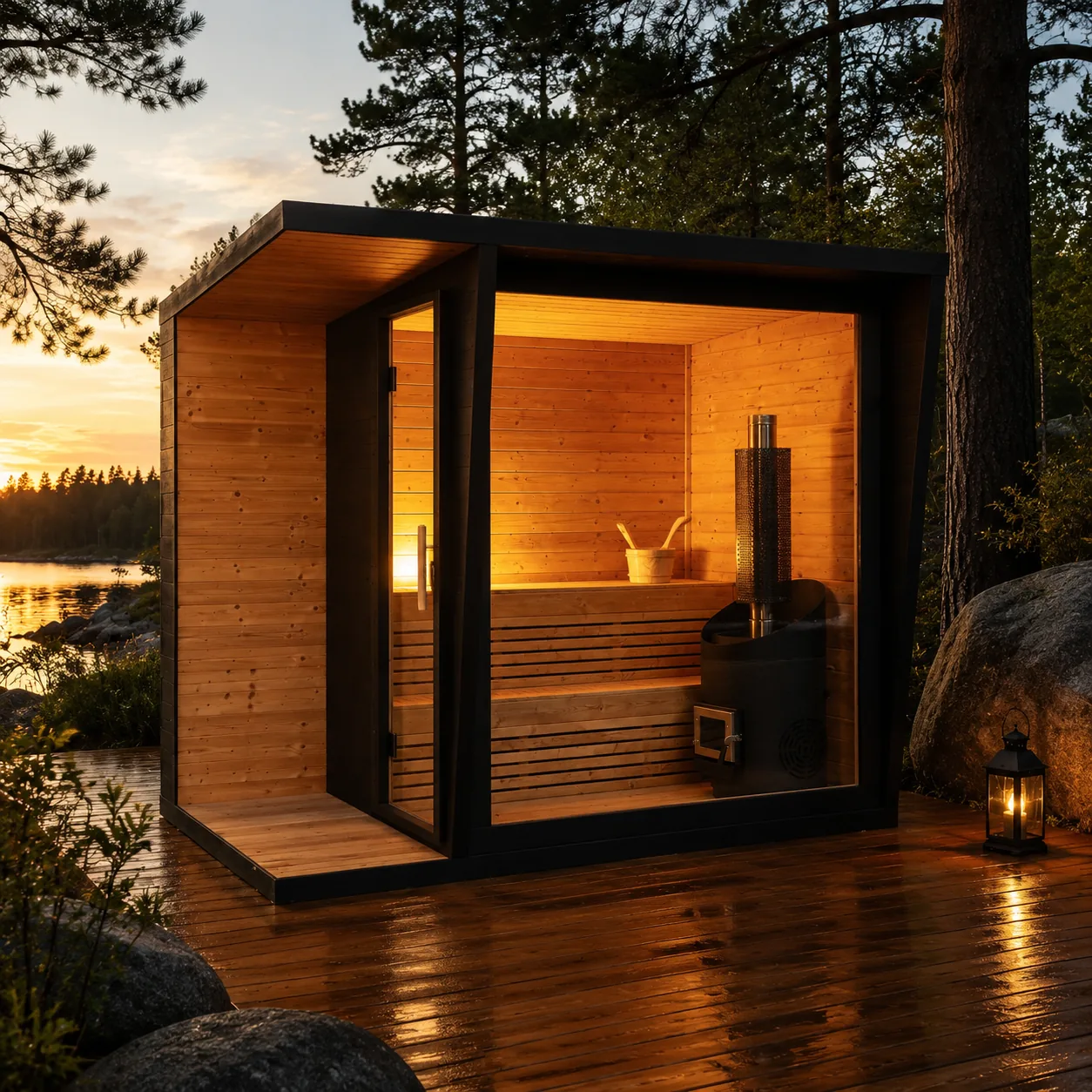 SAUNASPLUNGE SIP-SQ outdoor sauna