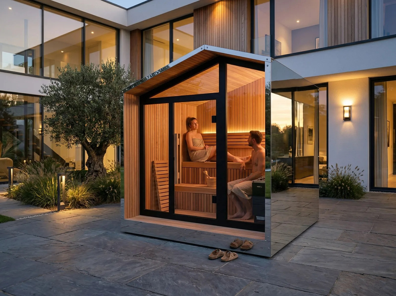 SIP-SQ Outdoor Sauna — 200 × 200 × 210 cm