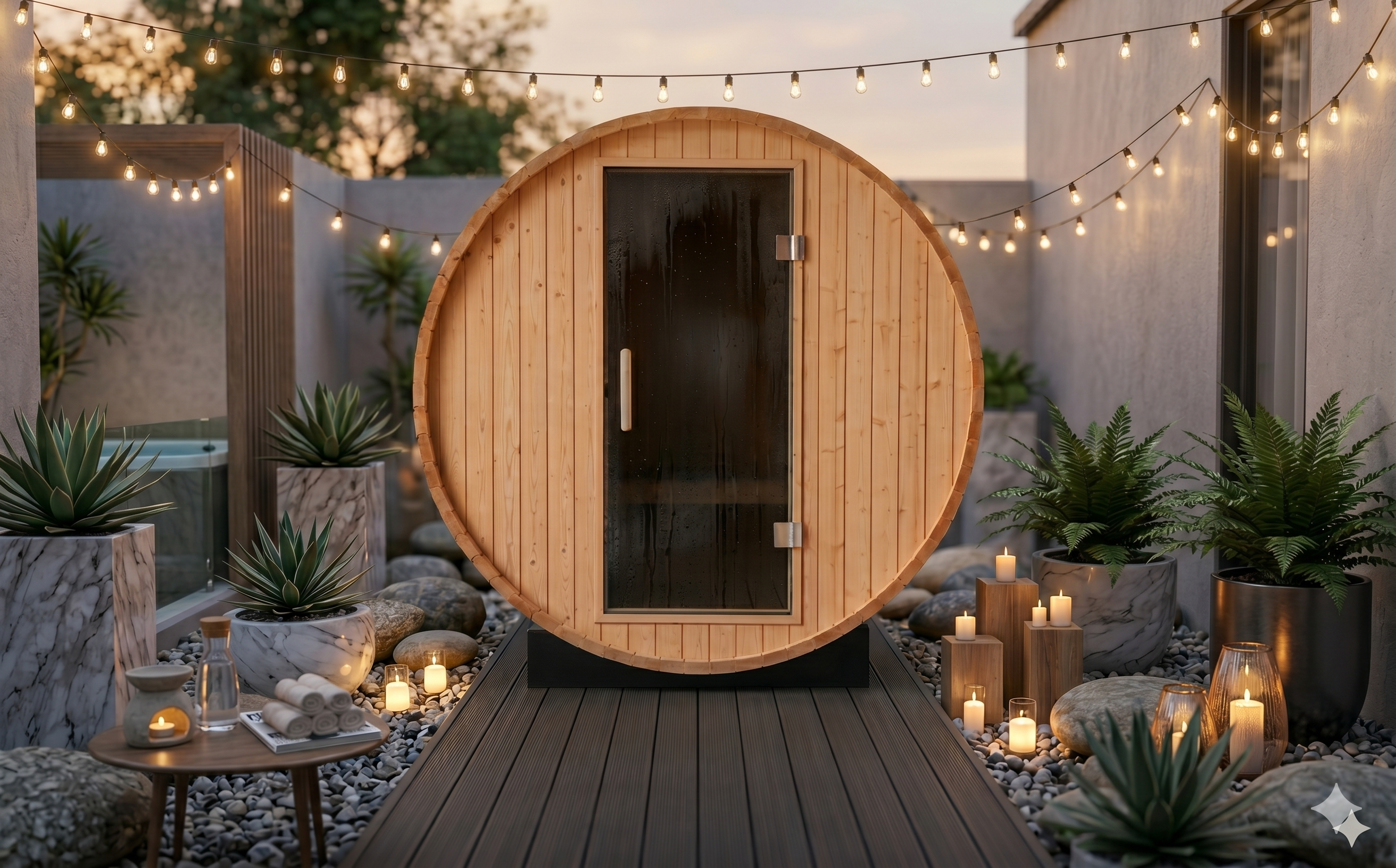 SIP-WG Outdoor Sauna — 180 × 180 × 186 cm