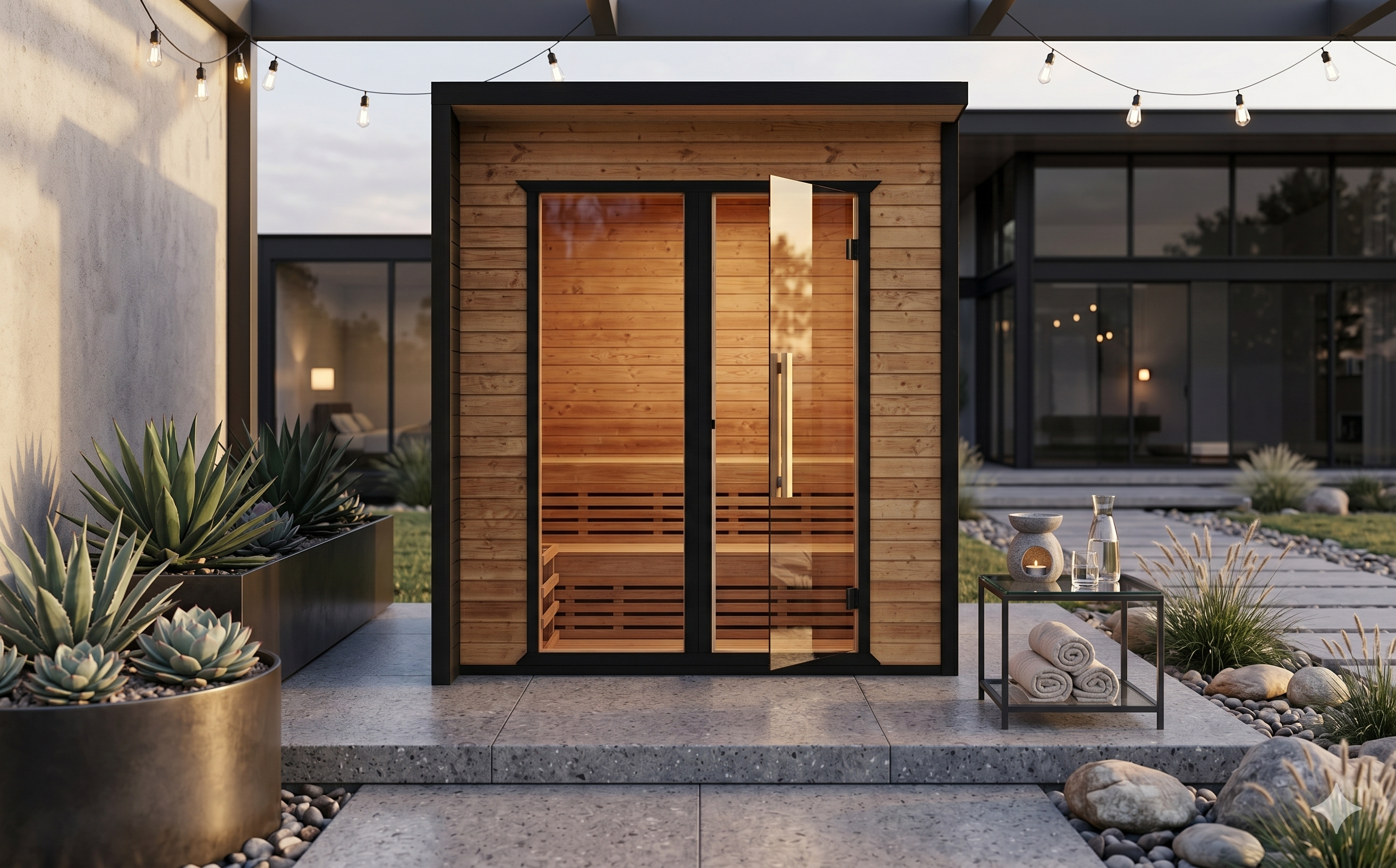 SIP-SQ Outdoor Sauna — 205 × 175 × 210 cm