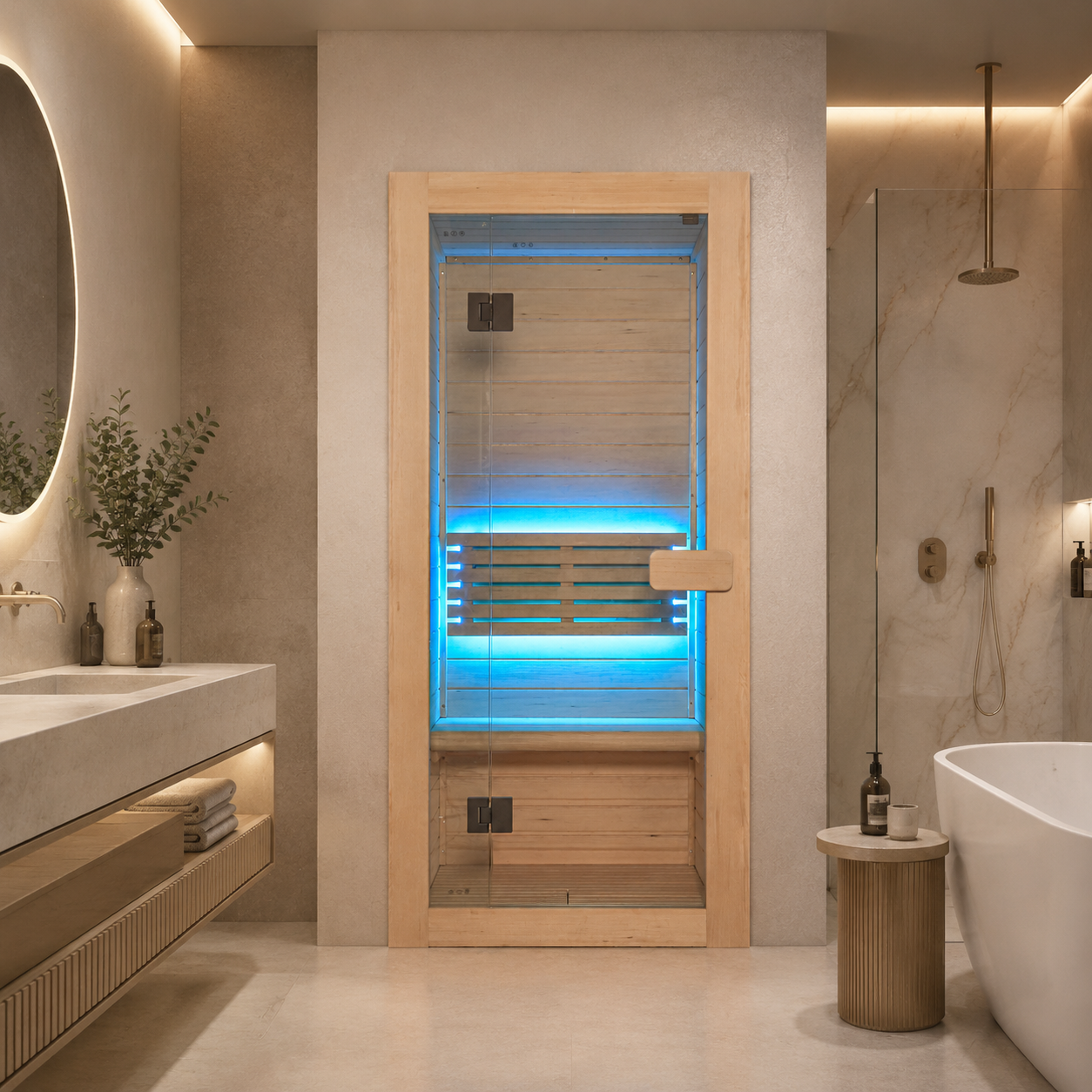 SIP-I054 Traditional Indoor Sauna — 90 × 90 × 190 cm