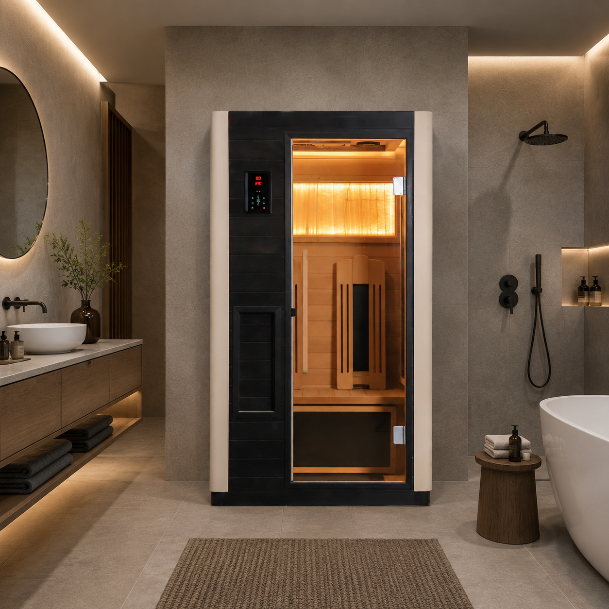 SIP-I001-2-3-4 Far-Infrared Sauna — 112 × 90 × 190 cm image 3